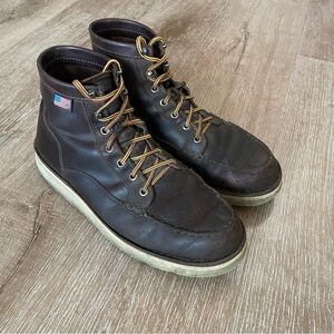 Danner Men’s Bull Run Moc toe 6” Brown Leather work rugged Boots size 10